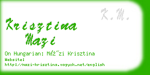 krisztina mazi business card